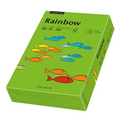Krāsains papīrs A4 Rainbow Nr.78, spilgti zaļa, 160g/m², 250 loksnes