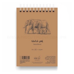 Albums zīmēšanas A4, 80 lapas, 135 g/m², ar spirāli, Smiltainis