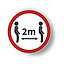 Uzlīme grīdas "Ievēro distanci 2m", d30cm (1)