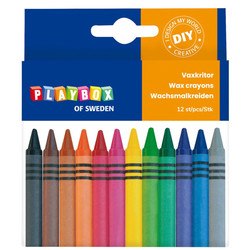 Vaska krītiņi, 12 krāsas, Playbox