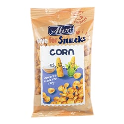 Kukurūza, grauzdēta, ar sāli, Alvo, 100g
