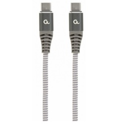USB kabelis Gembird USB-C - USB-C 2.0, 60W, 1.5m, pelēks