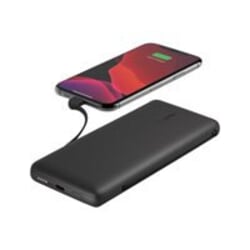 Ārējās uzlādes akumulators Belkin Boost Charge Power Bank, 10000mAh, 18W, ar USB-C un Lightning kabe