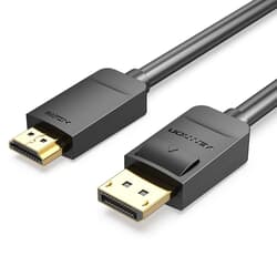 Video kabelis Vention DisplayPort - HDMI, 1.5m, melns