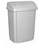Atkritumu tvertne, 25 litri, plastmasas ar šūpojošu vāku, pelēka (1)