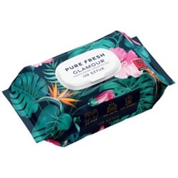 Mitrās salvetes Pure Fresh Glamour, ar plastmasas vāciņu, 120gab.