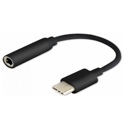 Audio adapteris Savio 3.5mm - USB-C 3.1, 12cm, melns