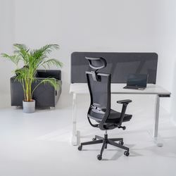 Galda starpsiena Tyst Oeko-Tex, melna, 180x65cm