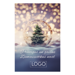 Kartīte, specializēta ar klienta logo, Mirdzums, 60x90mm