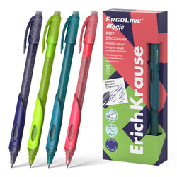 Pildspalva gēla, zila, 0.5 mm, dzēšama, Erich Krause ErgoLine® Magic Stick&Grip Reef