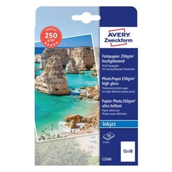 Fotopapīrs, glancēts, 13x18cm, 50 loksnes, 250g/m², Avery High Gloss