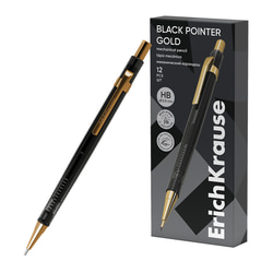 Mehāniskais zīmulis, 0.5 mm, Erich Krause Black Pointer Gold