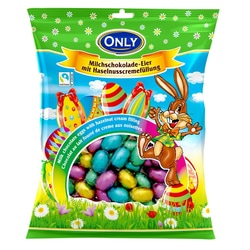 Piena šokolādes oliņas mazās ar lazdu riekstu krēma pildījumu, Only, 400g