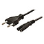 Barošanas kabelis Gembird CEE 7/16 - C7, 1.8m, 2x0.5mm², melns (1)