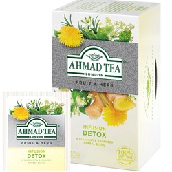 Tēja Ahmad, zāļu, detox, folija konvertos, 20 gab.