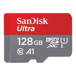 Atmiņas karte SanDisk Ultra microSDXC, 128GB, UHS-I, U1, V10, Class 10, ar adapteri