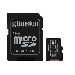 Atmiņas karte Kingston Canvas Select Plus microSDXC, 128GB, UHS-I, V10, U1, Class 10, ar adapteri