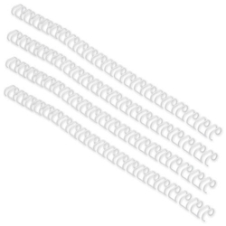 Spirāles dokumentu iesiešanai, metāla, baltas, 10mm, 100gab., Fellowes