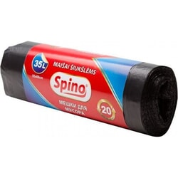 Atkritumu maisi, melni, 12mikr., Spino, 35L/20gab.