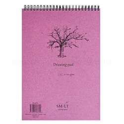 Albums zīmēšanas A4, 60 lapas, 120 g/m², ar spirāli, Smiltainis