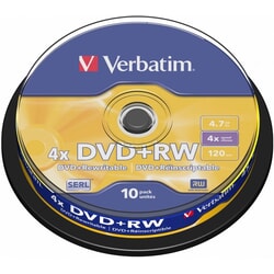 Matricas DVD+RW Verbatim SERL,  4.7GB, 4x, 10gab.
