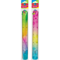 Lineāls 30 cm, plastmasas, lokans, Centrum