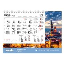 Kalendārs-galda, Rīga, 2026.gads