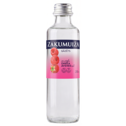 Ūdens Zaķumuiža, gāzēts ar aveņu garšu, stikla pudelē,  250 ml