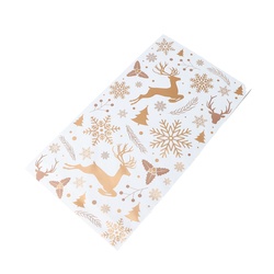 Maisiņš, dāvanu,Snowflake 20x36cm+3Fd, 35mikr., balts