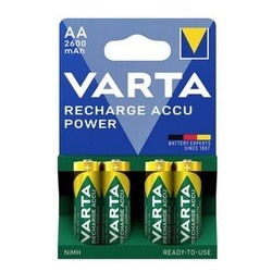 Baterijas uzlādējamas VARTA ACCU AA, 2600mAh, 4gab./iep.