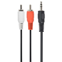 Audio kabelis Gembird 3.5mm - 2xRCA, 1.5m, melns