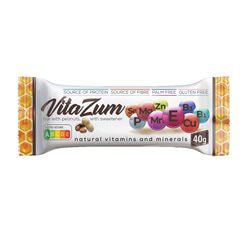 Batoniņš VitaZum ar zemesriekstiem, ar saldinātāju, 40g