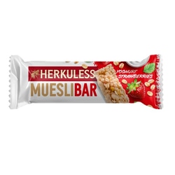 Musli batoniņš Herkuless, ar zemenēm un jogurtu, 25g