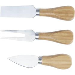 Bambusa dēlis ar siera nažiem, 22.8x18x1cm