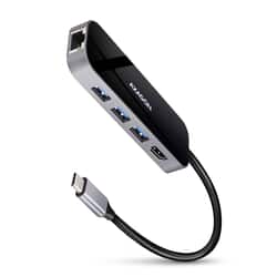 Dokstacija Axagon HMC-6GL USB-C, 6in1, 20 cm, melna