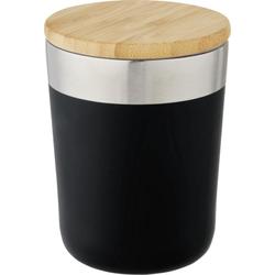 Krūze, 300 ml, melna, ar bambusa vāku