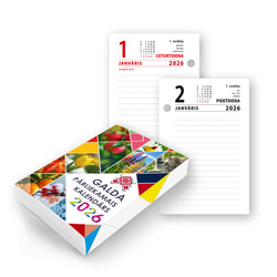 Kalendārs, galda, pārliekamais, 80x120mm