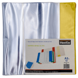 Burtnīcu vāciņi ar regulējamu malu, A5, 213x437mm, PVC, asorti, 10gab., Panta Plast