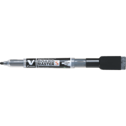 Marķieris tāfelei, 3.5mm, melns, ar magnētu un sūkli, Pilot V Board Master