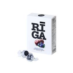 Konfektes, piena šokolādes trifeles ar melleņu jogurta krēma pildījumu RĪGA, Pure, 202g