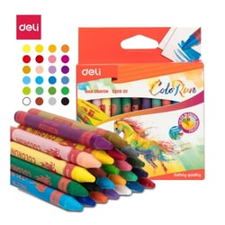 Vaska krītiņi, 24 krāsas, Deli Colorun