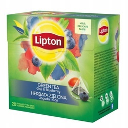 Tēja Lipton Pyramid, zaļā, Goji & Blueberry, 20gab.