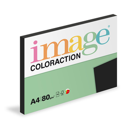 Krāsains papīrs A4 Image Coloraction Black / melns, 80g/m², 50 loksnes