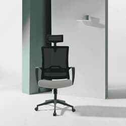 Biroja krēsls GROSPOL SPEED HD, auduma tonis pelēks, melna pamatne