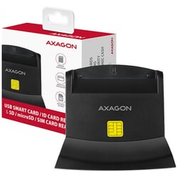 ID karšu lasītājs Axagon 4-slot Smart Card, USB 2.0., melns