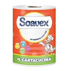 Virtuves dvielis Soavex, 3 slāņi, 110 loksnes, 25m, 1 rullis/iep.
