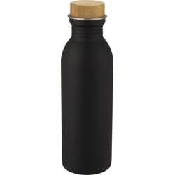 Ūdens pudele, nerūsējošā tērauda, 650ml, melna