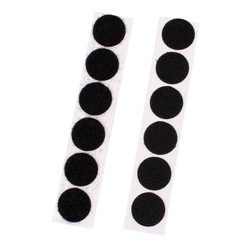 Pašlīmējoši velcro lipekļi, melni, 12 komplekti, Playbox