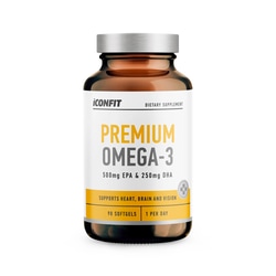 Omega-3 Premium (EPA 500mg / DHA 250mg), Iconfit, 90 kapsulas
