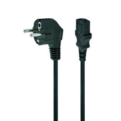 Barošanas kabelis Gembird CEE 7/7 - C13, 1.8m, 3x0.5mm², melns